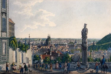 Blick auf Prag von den Neuen Schlossstufen, 1835